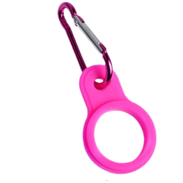 Suport sticla apa YANYXR, silicon si metal, negru albastru roz rosu, 2.6cm diametru interior