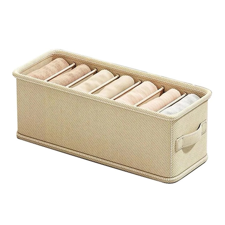 Cutie organizare lenjerie YANYXR 7 sau 11 compartimente multicolor 32x12x12cm