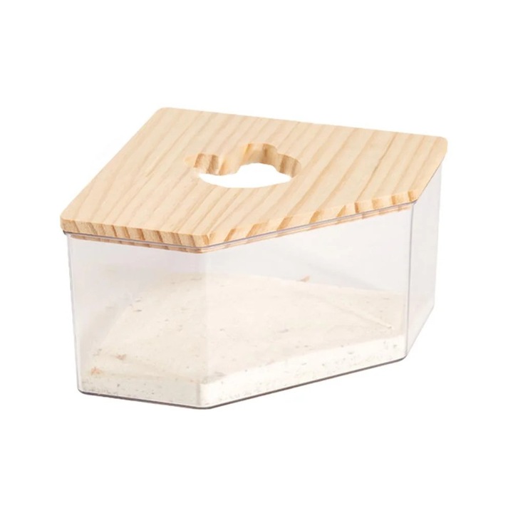 YANYXR átlátszó akril homokfürdő hamsternek, 20x15x10cm