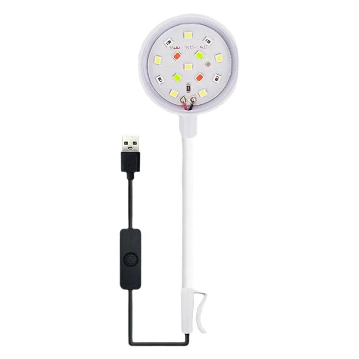 Lumina LED acvariu YANYXR, schimbare culoare, 18x4.2cm