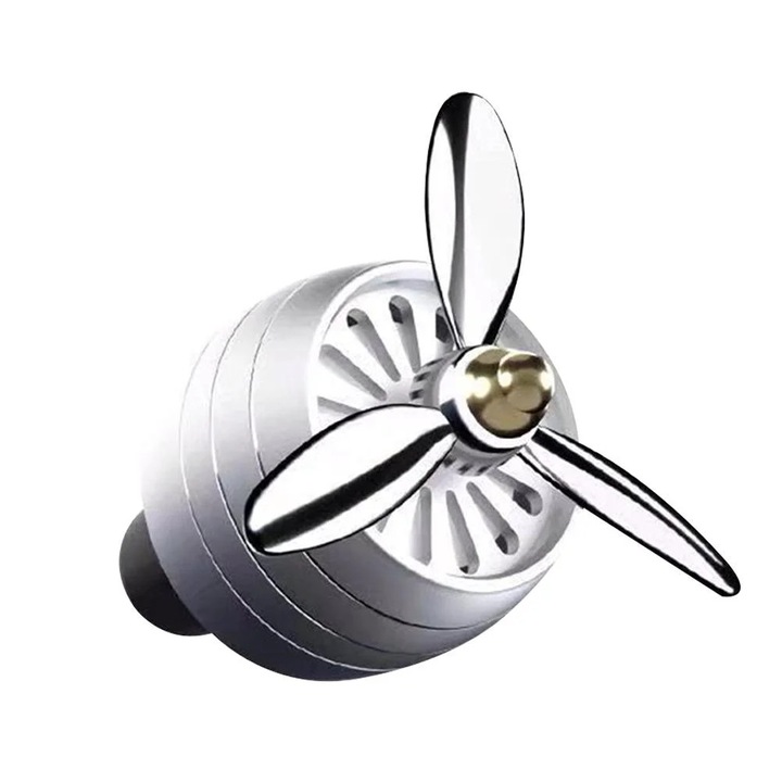 Odorizant auto YANYXR ventilator LED aromaterapie argintiu 6.5x2.5cm