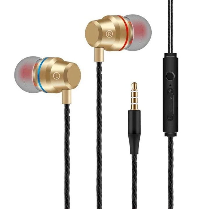 Casti cu fir YANYXR M4H2 in-ear, izolare zgomot, multicolor