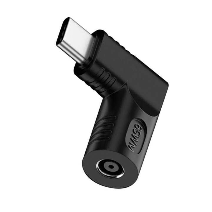 YANYXR 65W USB-C PD laptop töltő konverter, 6 áramkörös védelem, fekete, univerzális