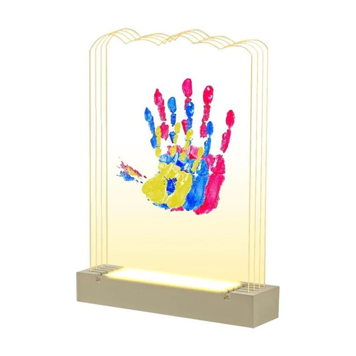Set amprente familie YANYXR cu lumina LED alb 31x20cm