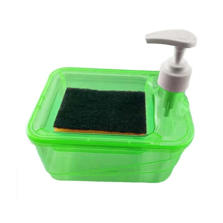 Dispenser sapun lichid automat YANYXR, capacitate 1000ml, transparent 16.5x16.5x12.5cm
