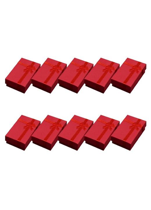 YANYXR ékszerdoboz, 10 db-os szett, piros, 5x8x2.5cm