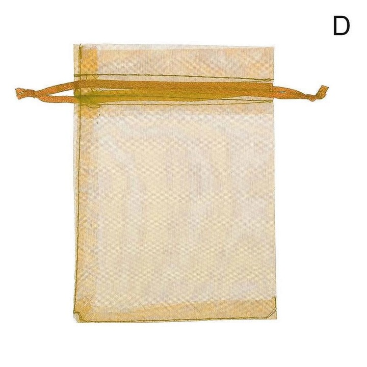 Прозрачни торбички от органза YANYXR 7x9cm за бижута, подаръци, сватба