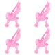 Set 4 piese carucior papusi si mobilier YANYXR roz 15x8.5x8cm