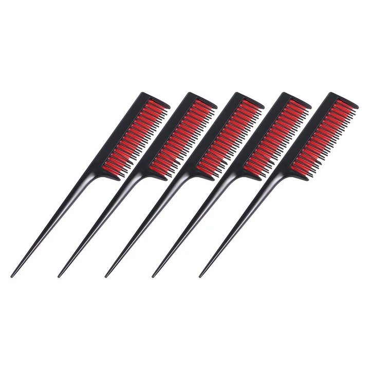 Комплект от 5 гребена YANYXR за боядисване на коса, ABS, многоцветен, 21x3.5x1см