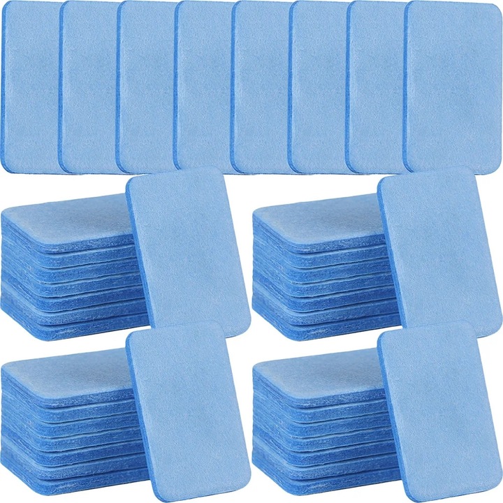 Pastile de reumplere pentru aparat anti-tantari ZYBLSSBB LSM2xh11724-BCS0155181, umplutura organica, compatibile cu spirale electrice, albastru deschis, 90 buc, 3.5 x 2 x 0.3 cm