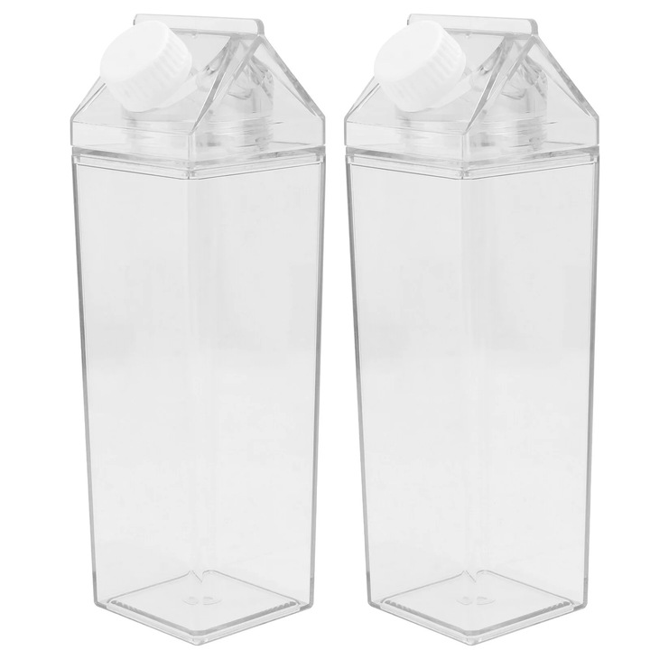 Комплект от 2 пластмасови бутилки YANYXR 500ml прозрачни 20x5.5x6cm