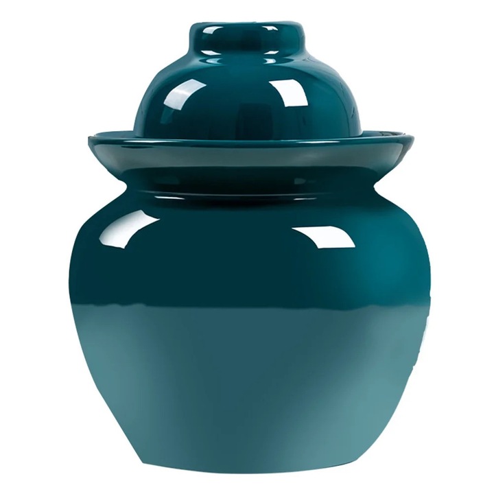 YANYXR kerámia edény 3L zöld 17.5x17.5x19.5cm légmentesen záródású