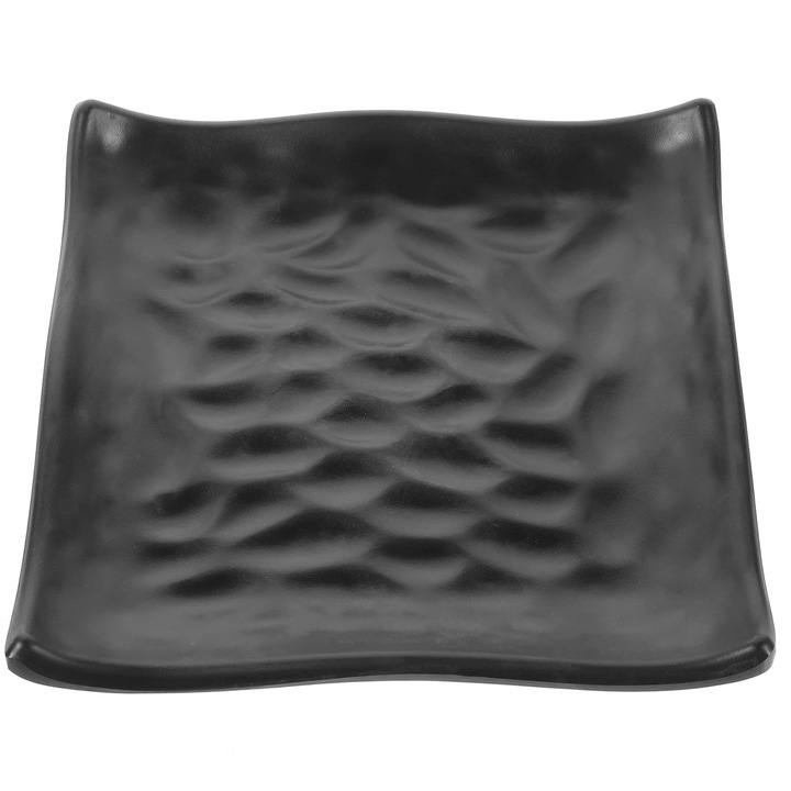 YANYXR melamin sushi tányér, fekete, 14.5x14.5x2.5cm