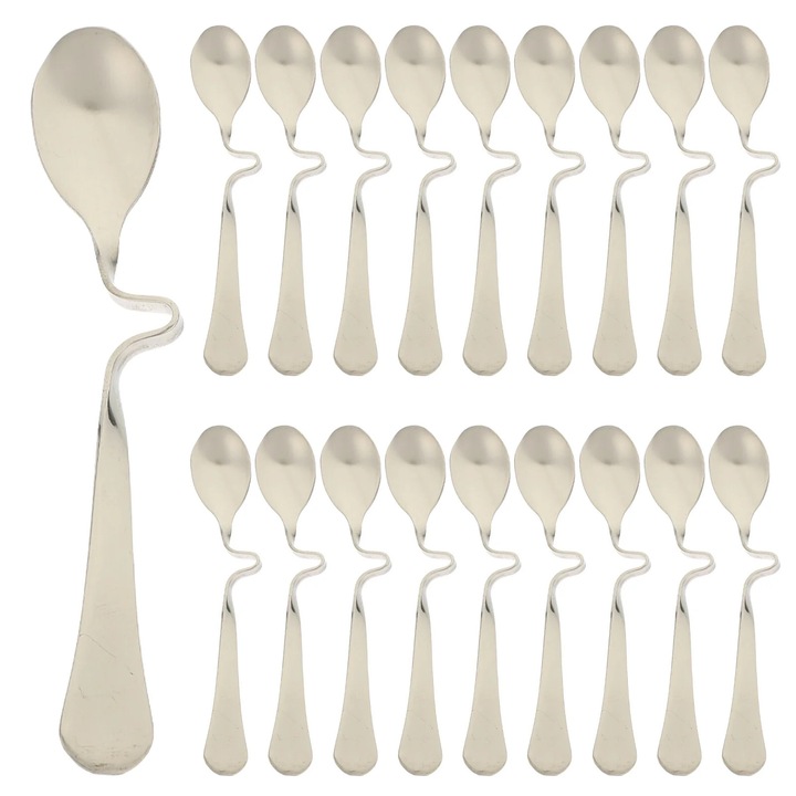 Linguri de amestecat YANYXR din otel inoxidabil, set 20 bucati, argintiu, 12.4x3x2cm