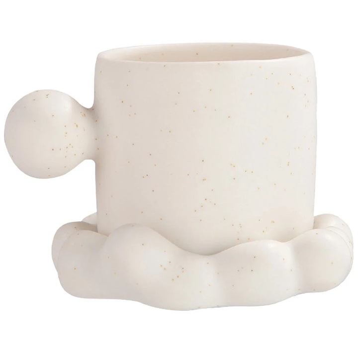 Комплект керамични чаши YANYXR бели 220ml 10.7x8x7.5cm