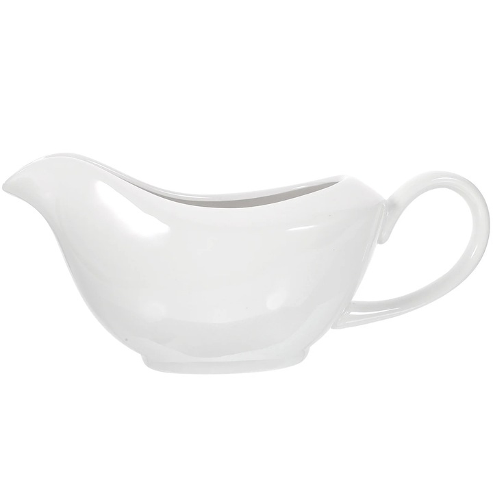 YANYXR kerámia tál 400ml fehér, fogantyúval 21x9x9cm