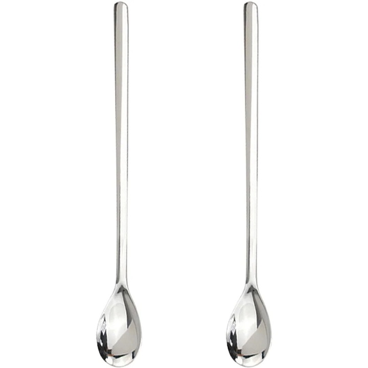 Set 2 linguri cafea YANYXR inox 22.8x3x1cm argintiu