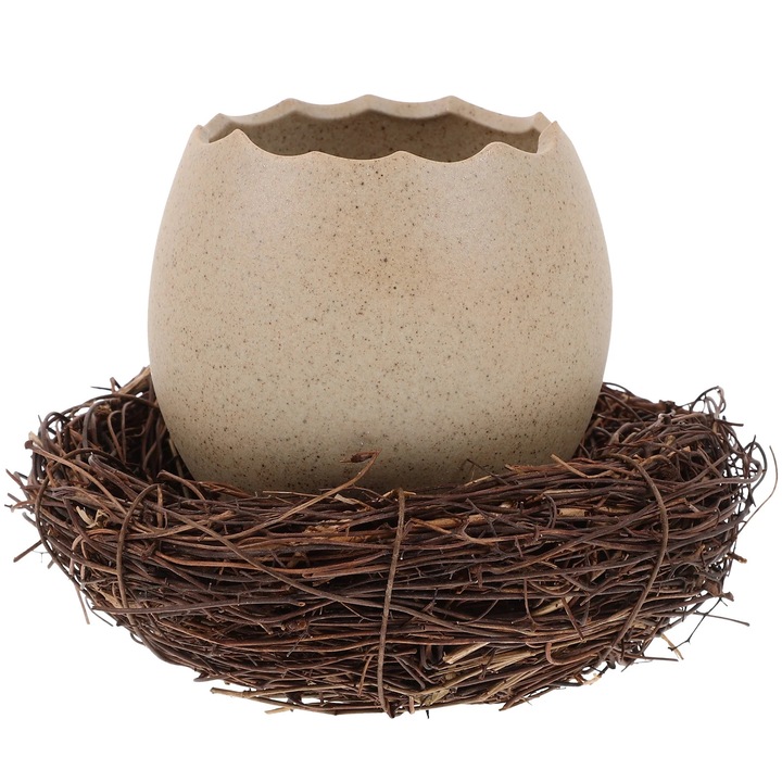 Boluri ceramice YANYXR cu model ou si ratan 7x6x6cm