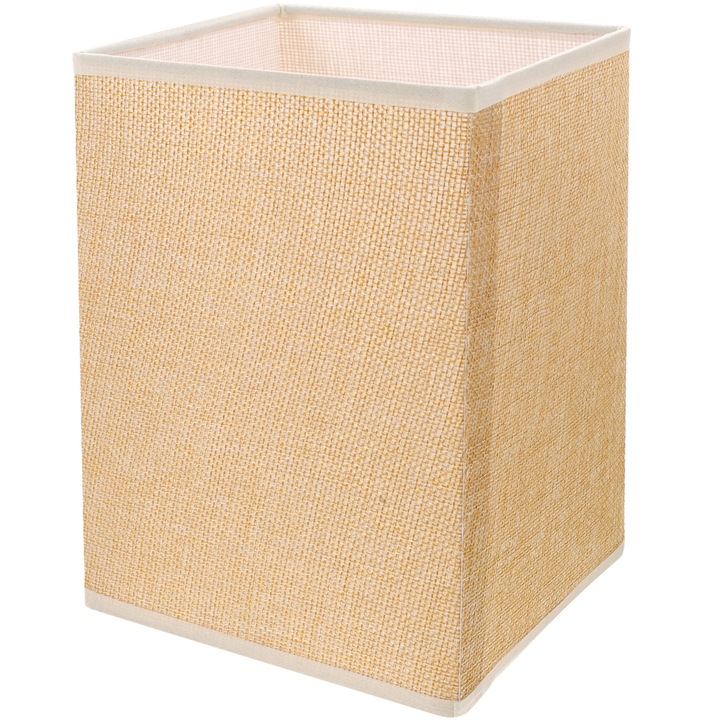 YANYXR négyzet alakú lámpaernyő, fém és világossárga textil, 20x14x14cm