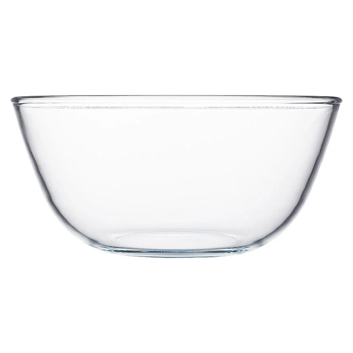 Bol salata sticla YANYXR transparent 19x19x9.5cm 1600ml