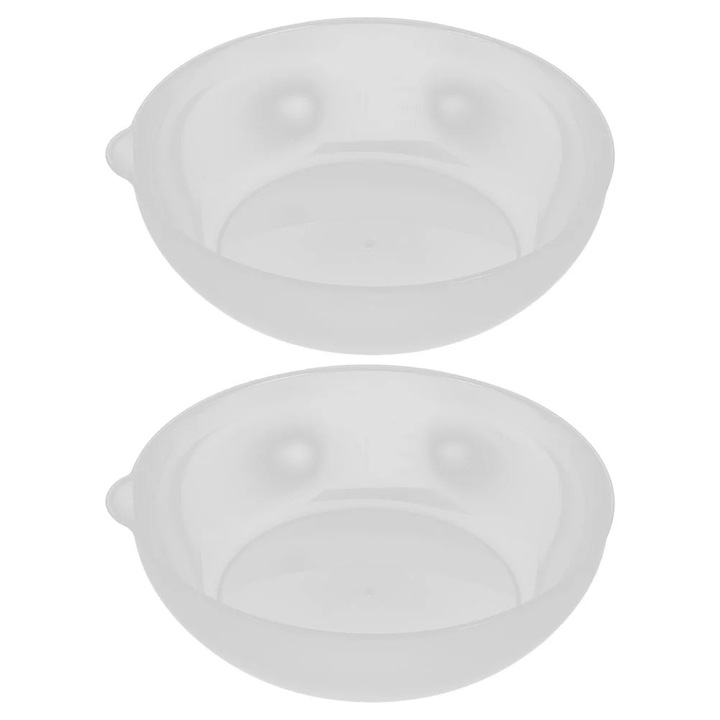 Set 2 tavi de cantarire plastic YANYXR transparent 18.6x17.8x5.1cm 600ml