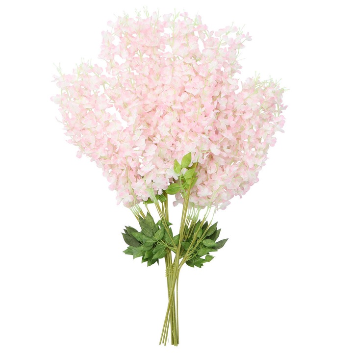 Flori artificiale YANYXR Wisteria roz 110x5x5cm set 12 buc