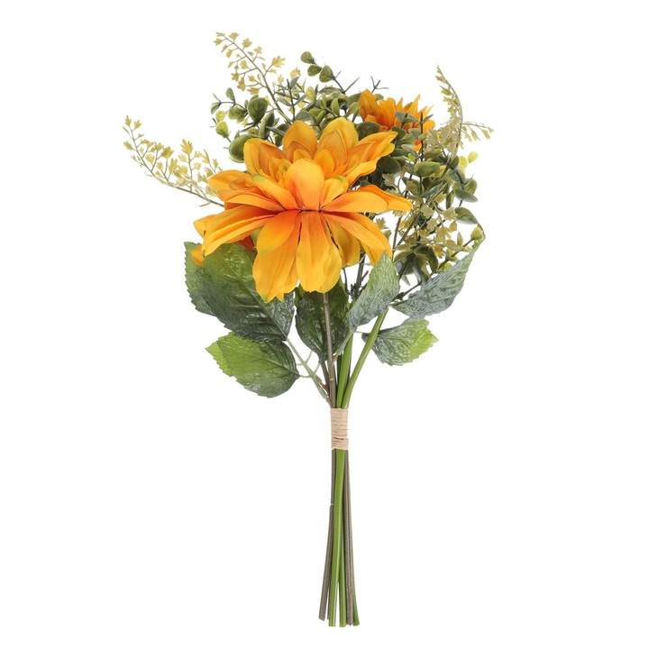 Buchet flori artificiale YANYXR, decorativ, 38x25x10cm, plastic