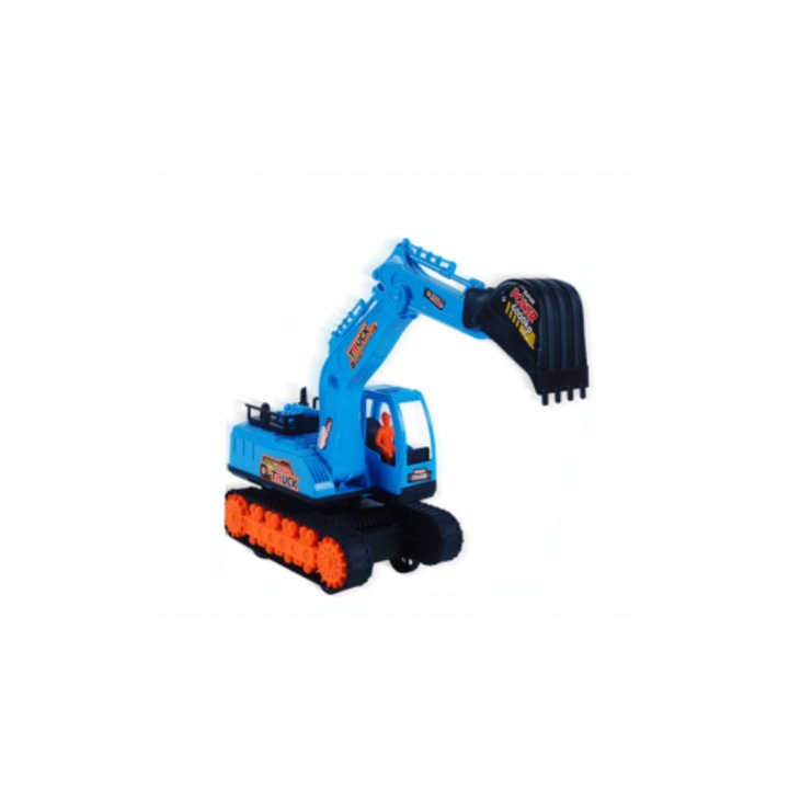 Excavator de Jucarie cu Brat Mobil, Plastic Rezistent, Cadou Copii 3+ Ani