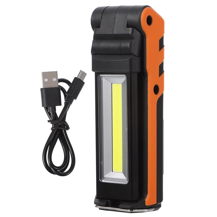 Lanterna LED YANYXR, reincarcabila, reglabila, alb, 27.5x4.8x4cm
