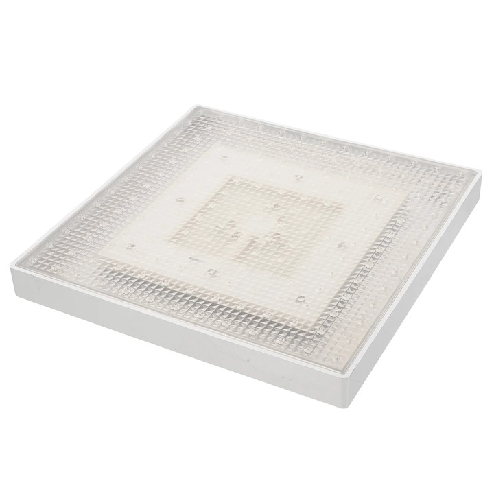 Квадратна душ глава YANYXR прозрачна 20x20x5cm с LED и резба G1/2
