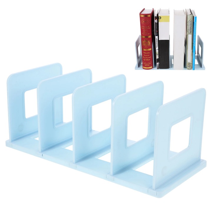 Suport carti birou YANYXR plastic albastru 35x15x14.5cm