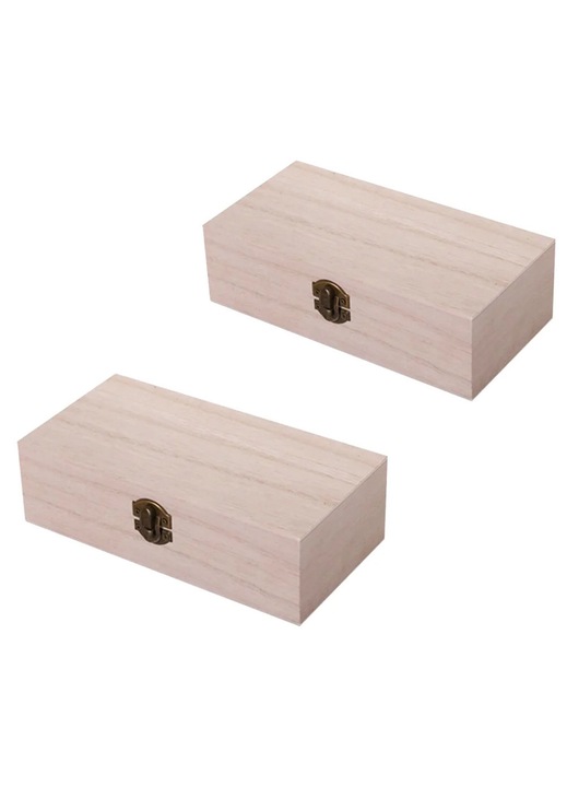 YANYXR retro fa ékszerdobozok 20x10x6cm, 2 darabos szett