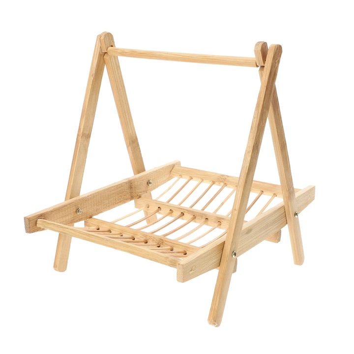 Cos depozitare mana YANYXR bambus natural 24x23x18cm