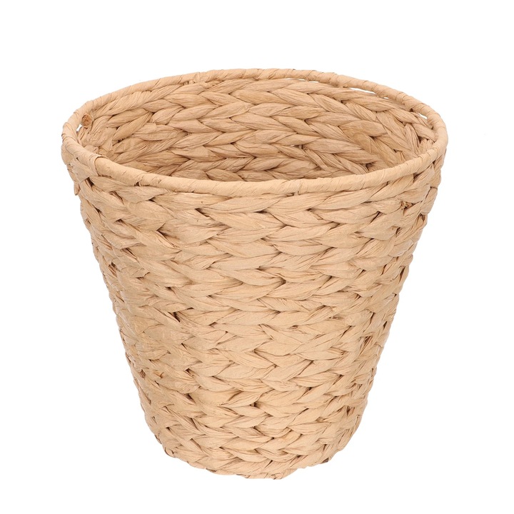 Cos depozitare multifunctional YANYXR, ratan artificial, alb, 27x27x27.7cm