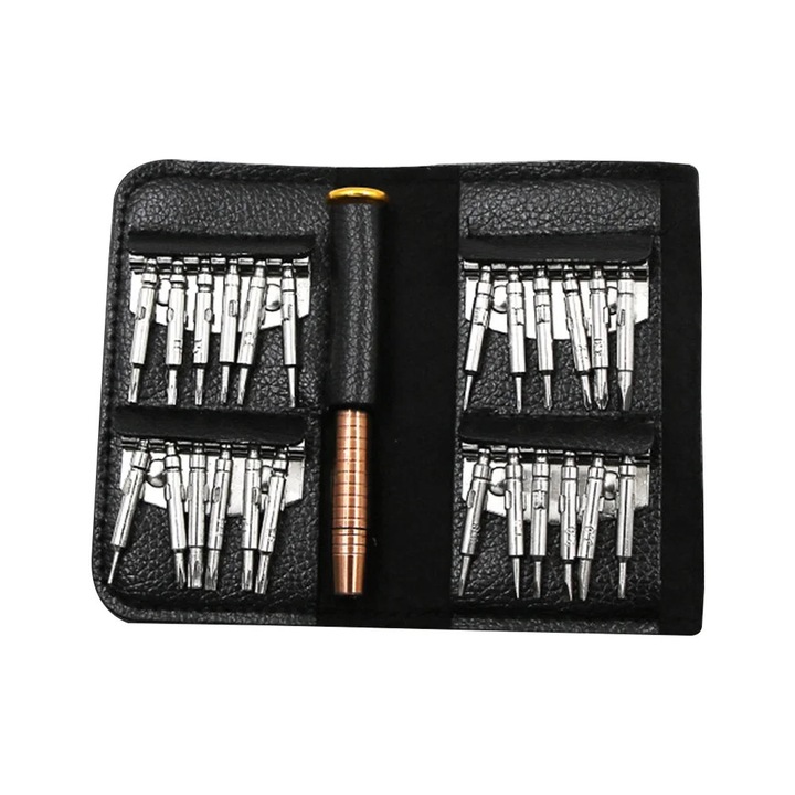 YANYXR 25 részes multifunkciós csavarhúzó készlet, króm-vanádium acél, 10.5x6.6x3.5cm