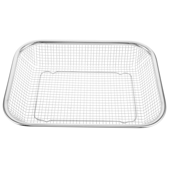 YANYXR rozsdamentes acél tárolókosár 29.5x21.5x6.5cm ezüst