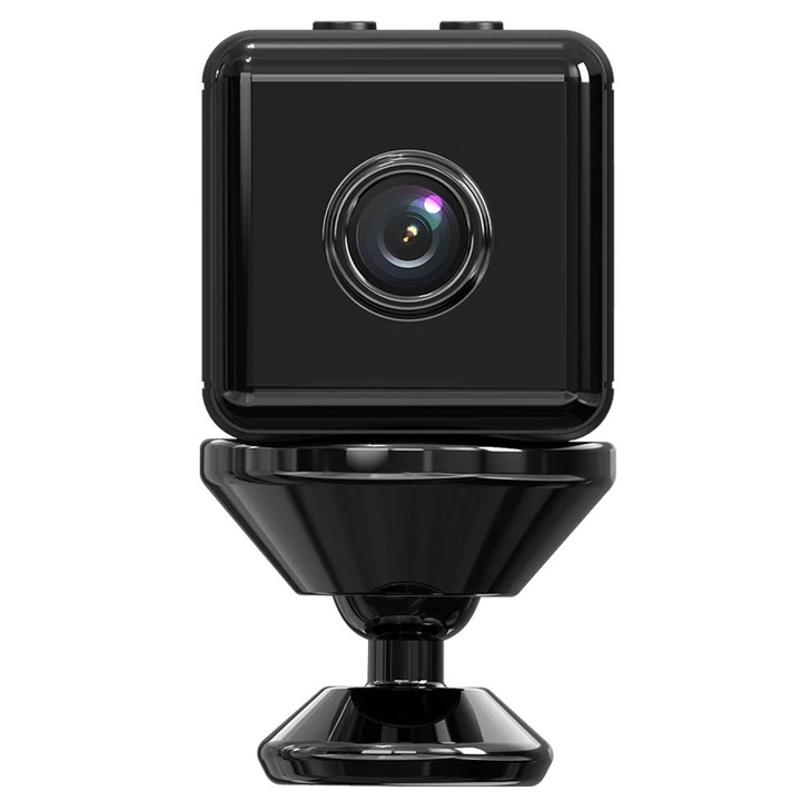 YANYXR 1080P megfigyelő kamera mozgásérzékeléssel, fekete, 3.1x3.1x3.1cm