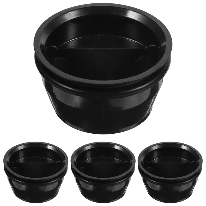 Set 4 piese filtru scurgere YANYXR, ABS, negru, 5x5x3.5cm