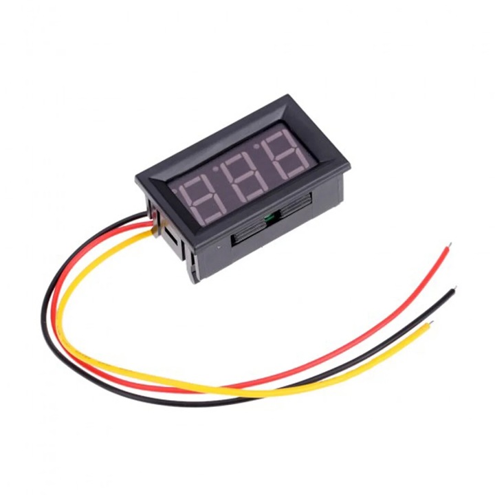 YANYXR digitális voltmérő, fekete, 4.9x2.9x2.2cm, precíz, LED