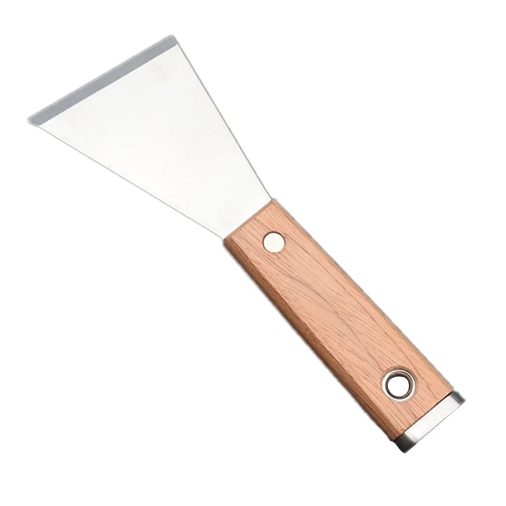 YANYXR gitt spatula, rozsdamentes acél, fa, 19x6.5x2cm, ezüst