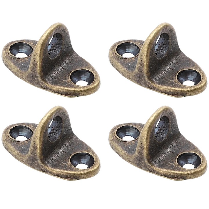 4 db bronz tartó készlet ajtókhoz és ablakokhoz 3.6x2.1x1.55cm réz