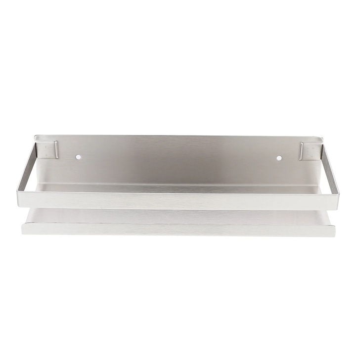 Raft de perete YANYXR din otel inoxidabil, dreptunghiular, argintiu, 30.2x11x6cm