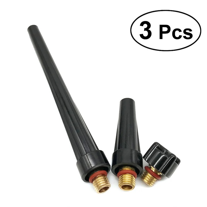 Set 3 piese corp collet gaz TIG YANYXR metal 13x2x2cm multicolor