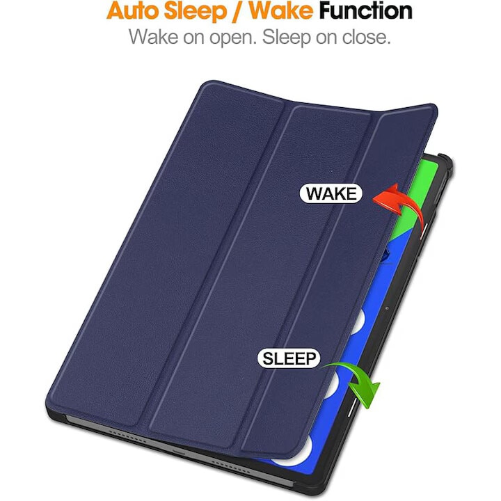 Husa de protectie pentru tableta Lenovo Idea Tab Pro 12.7 inch (TB-373FU/TB-375FC) 2025, VIENOD®, husa de protectie subtire cu suport, auto functie sleep/wake, Albastru