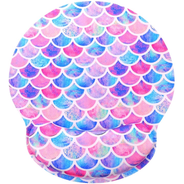 YANYXR egérpad ergonomikus csuklótámasszal, gumi és textil anyag, 25x22.5x2.5cm, fekete