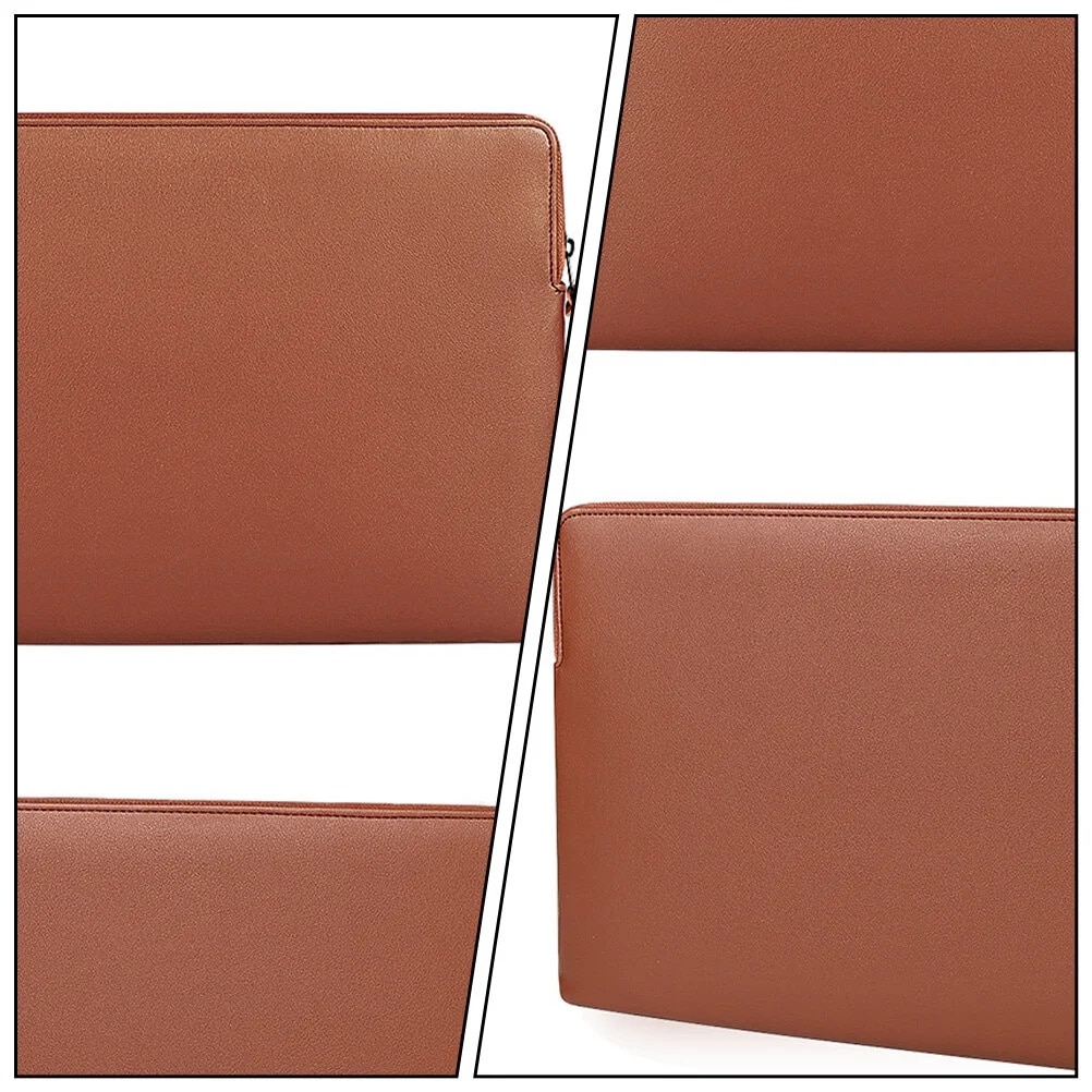 ZYBLSSBB, husa pentru laptop din piele PU, rezistenta la apa si antisoc LSM2xh2478-BCS0170680, maro deschis, 36 x 25 x 2 cm