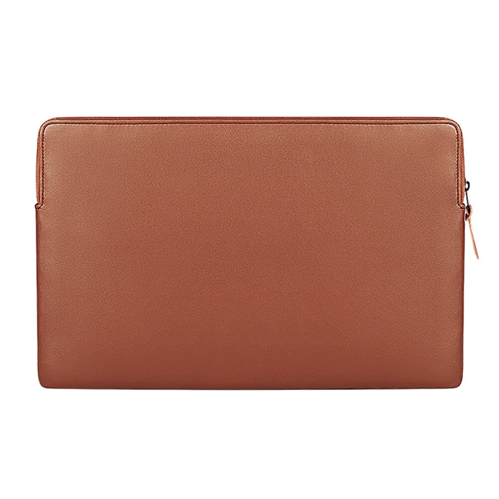 ZYBLSSBB, husa pentru laptop din piele PU, rezistenta la apa si antisoc LSM2xh2478-BCS0170680, maro deschis, 36 x 25 x 2 cm