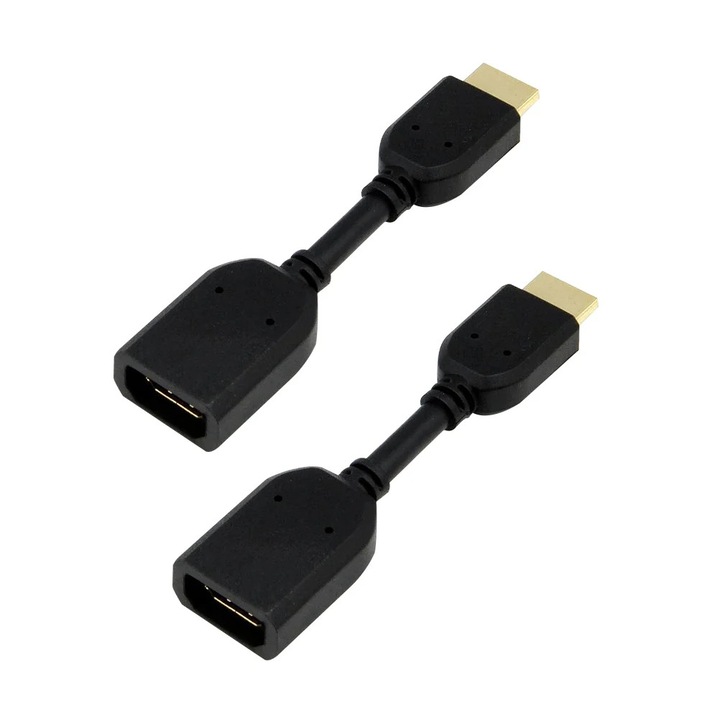 HDMI удължителен кабел YANYXR 12x2x0.5см черен комплект 2 бр.