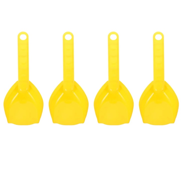 Set 4 lopeti de nisip YANYXR, plastic, galben, 17x7.5x3.5cm