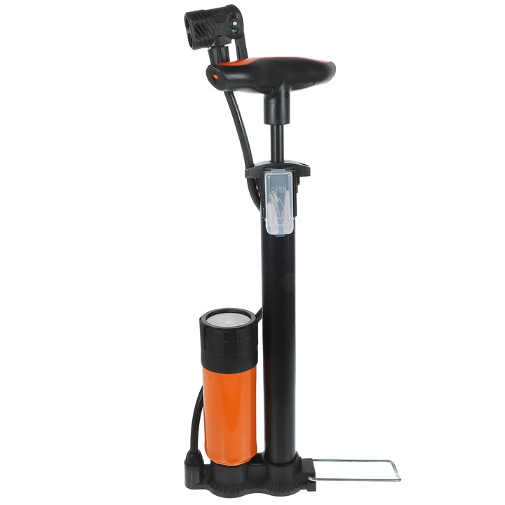 Pompa bicicleta YANYXR, verticala, presiune 160PSI, aluminiu, negru, 16x5x41.5cm